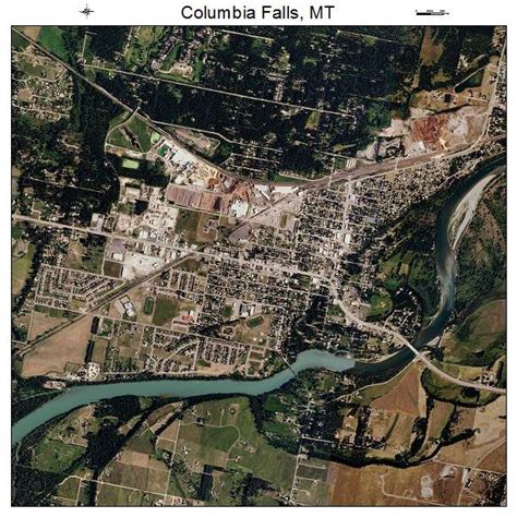 aerial photography map  columbia falls mt montana