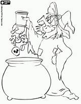 Chaudron Coloriage Cauldron Potion Malevolent Witch sketch template