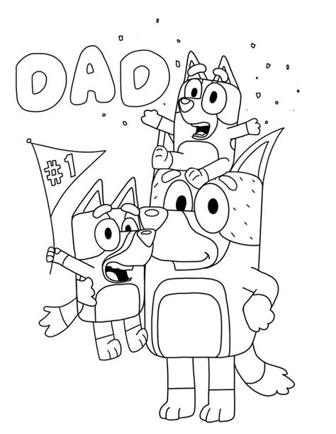 bluey fathers day coloring page   coloring pages coloring