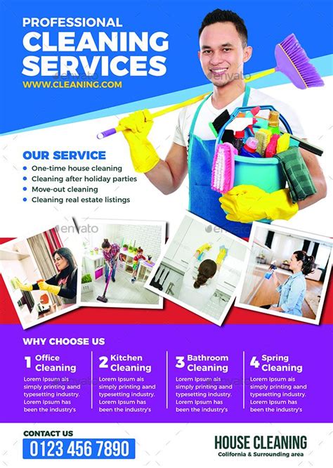 cleaning services flyer template  regard  flyers  cleaning