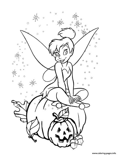 fairy   pumpkin disney halloween coloring pages printable