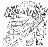 Coloring Train Amtrak Pages Kids Template Printables Word Trains Cascades Transportation Preschool Activities Toddlers sketch template