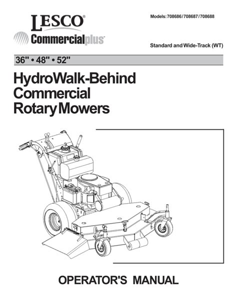 lesco  walk  mower parts manual