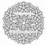 Coloring Mandala Pages Autumn Getcolorings sketch template