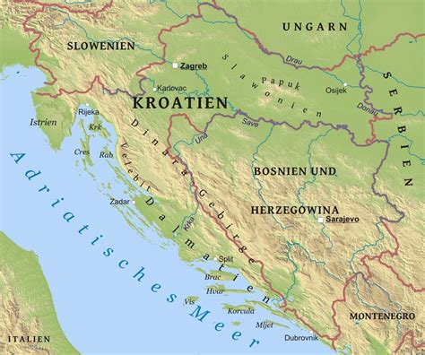 kroatien karten freeworldmapsnet