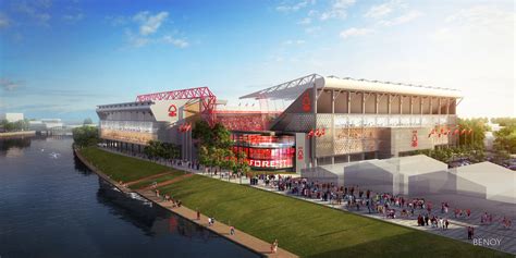 iconic city ground    nottingham forest complete redevelopment  pictures