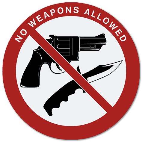 firearms  weapons allowed decals