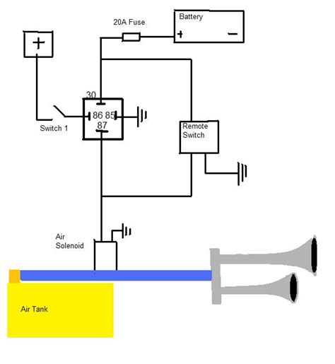 air horn installation diagram