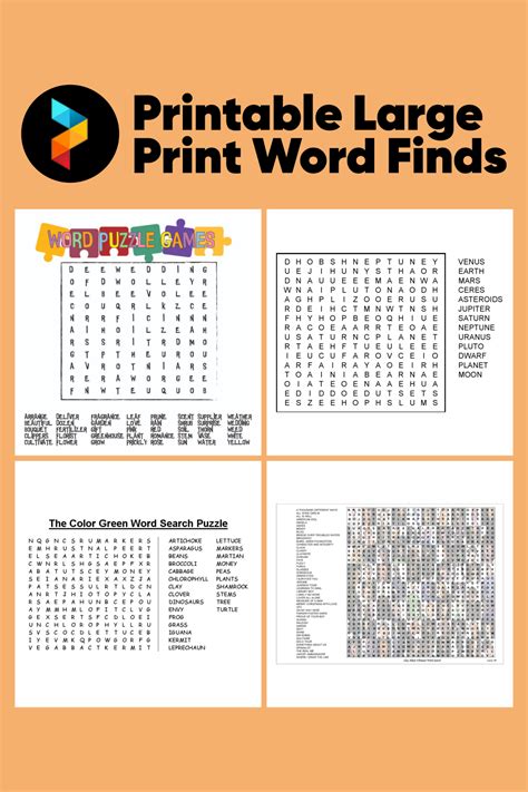 printable word search puzzles   printable large print