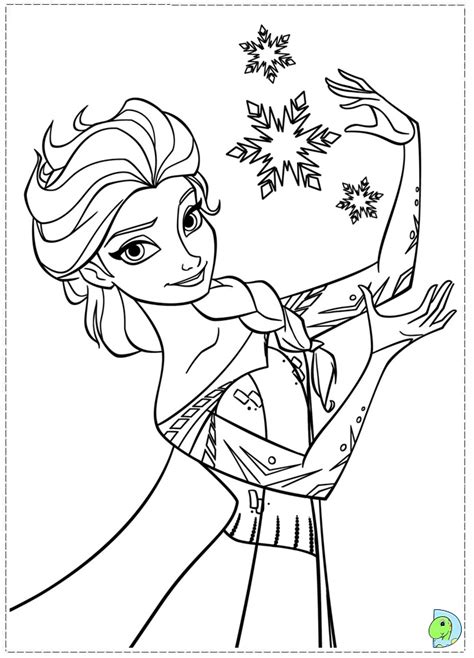 easy frozen pictures colouring pages