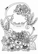 Stress Exercises Anti Doodle Floral Drawing Coloring Book Illustration Vector Frame Meditative Zentangl Adults Preview Beauty Ornate Dreamstime sketch template