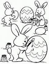 Coloring Rabit Egg Holidays Easter Printable Pages sketch template