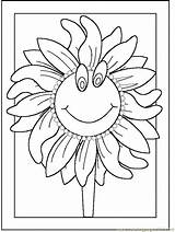Coloring Pages Miscellaneous Kids Cartoons Printable Wildflower Color Library Clipart Sunflower sketch template
