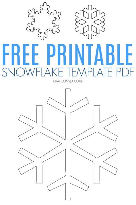 snowflake template printable  miif
