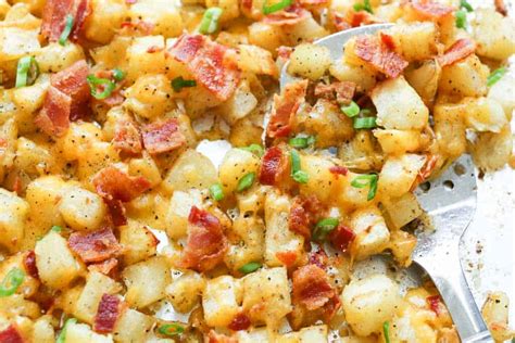 cheesy bacon potatoes barefeet   kitchen