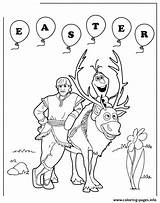 Sven Coloring Kristoff Olaf Colouring Pages Frozen Easter Printable Color Print Book sketch template