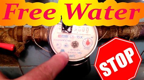 water meter stop  water unlimited water water meter hack life hack youtube
