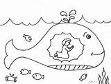 Jonah Praying Whale Religieuse Baleine sketch template
