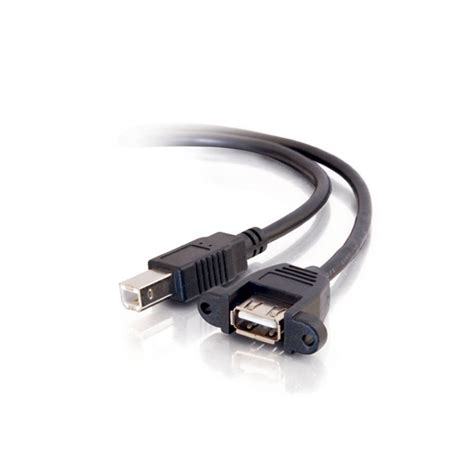 3ft 0 9m panel mount usb 2 0 a female to b male cable usb 2 0