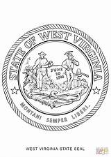 Coloring Virginia State Seal West Pages Outline Adult Wild Printable Town Western Old Library Clipart sketch template