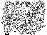 Doodle Pages Print Doodles Easy Coloring Cute Designs Simple Drawings Coloringtop Drawing Happy sketch template