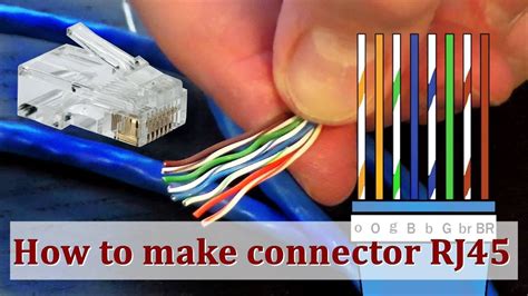 crimping ethernet rj cable rj color code tutorial  youtube