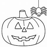 Halloween Coloring Pages Easy Pumpkin Drawing Printable Toddlers Simple Faces Kids Print Drawings Line Cute Colouring Spider Color Getdrawings Draw sketch template