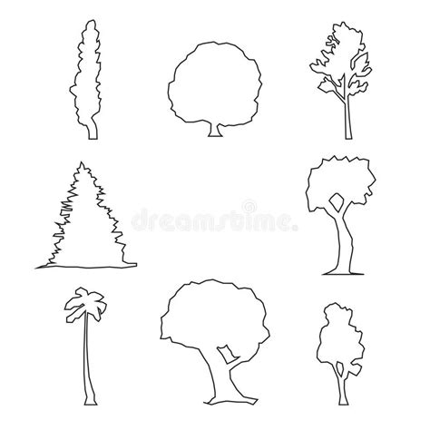 wood outline set stock vector illustration  logogram