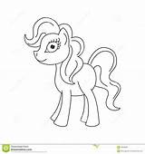 Coloring Pages Mane Horse Template Cute Pony sketch template