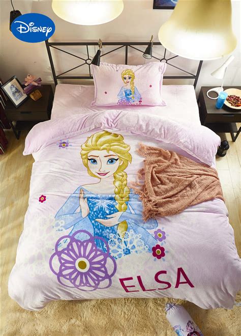 Disney Frozen Elsa Princess 3d Printed Flannel Bedding Set Twin Full