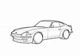 Datsun 240z Nissan Car Deviantart Cars S30 Drawing Coloring 260z Vector Pages Gotta Shirt Visit sketch template