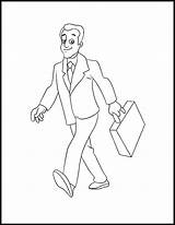 Coloring Pages Business Getdrawings Person sketch template