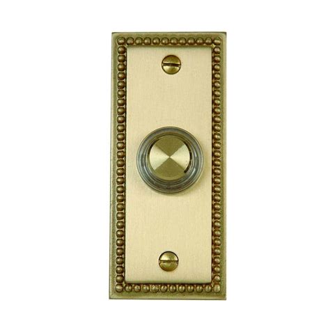 carlon wired roped door bell push button brass   case dhl  home depot