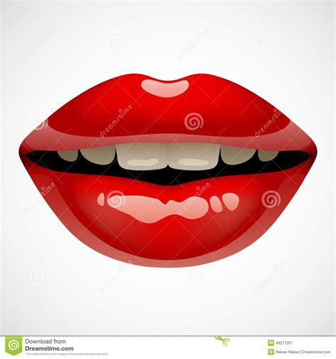 red lips stock vector image 46217267