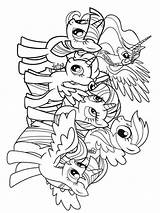 Pages Coloring Ponyville Printable sketch template