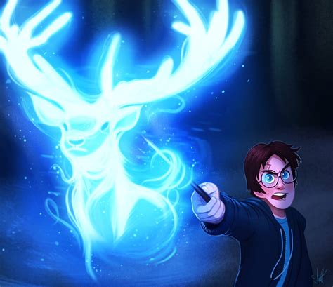 I Painted Harry Using His Patronus Charm Spell Digital