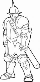 Knight Coloring Kids Armor Printable Shining sketch template