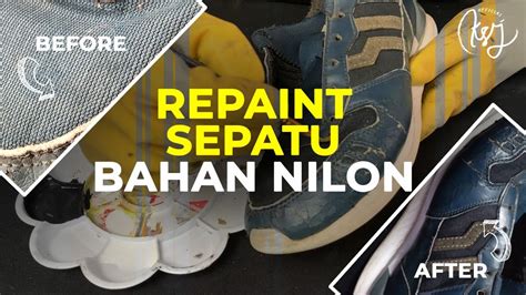 repaint sepatu bahan nilon  cat sepatu ksj youtube