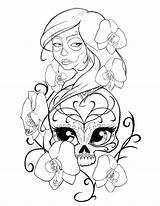 Pages Coloring Flames Skulls Getcolorings sketch template