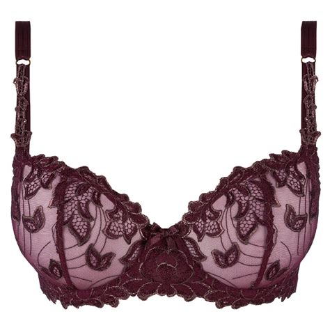 Sheer Lace Balconette Bra Sexy Purple Lingerie Fast Shipping Free