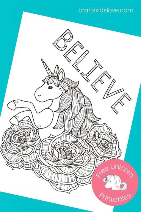 unicorn coloring pages  kids crafts kids love