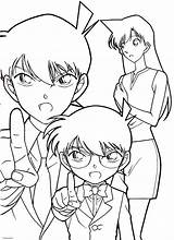 Conan Detective Shinichi sketch template