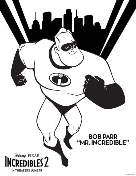 incredibles   printable coloring sheets