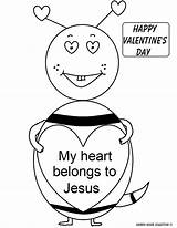 Coloring Valentine Sunday School Jesus Heart Bible Pages Belongs Lessons Bee Valentines Church Lesson Christian Printable Kids Sheet Crafts Children sketch template