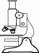 Microscope Outline Clip Clipart Clker Large sketch template