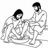 Jesus Feet Washing Disciples Washes Clipart Coloring Bible Clip Pages Sunday School Saint Jeudi Coloriage Crafts His Kids Mary John sketch template