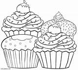 Coloring Cupcake Pages Printable Adults Kids sketch template
