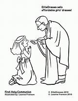 Communion Eucharist Receiving Fun Sacraments sketch template