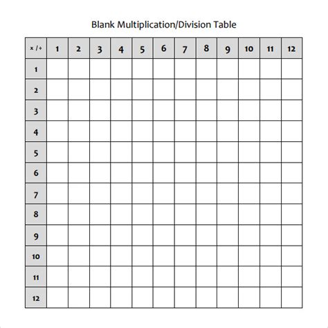 blank table templates  ms word