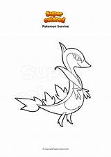 Servine Ausmalbild Supercolored Colorare Coloring Kecleon Slowpoke Galar Immagine sketch template